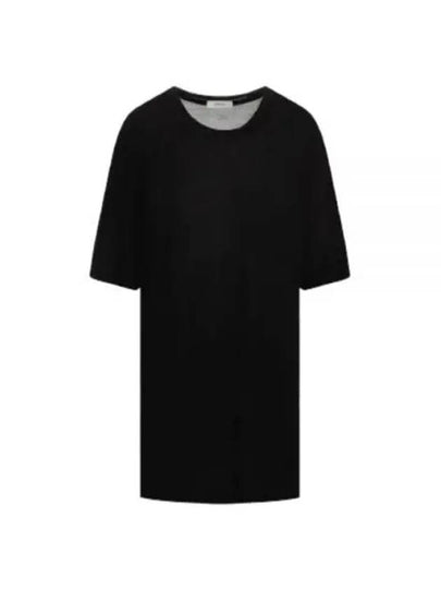 Silk Short Sleeve T-Shirt Black - LEMAIRE - BALAAN 2