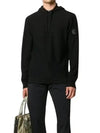 Men's Shadow Project Waffen Patch Hood Ribbed Knit Top Black - STONE ISLAND - BALAAN.