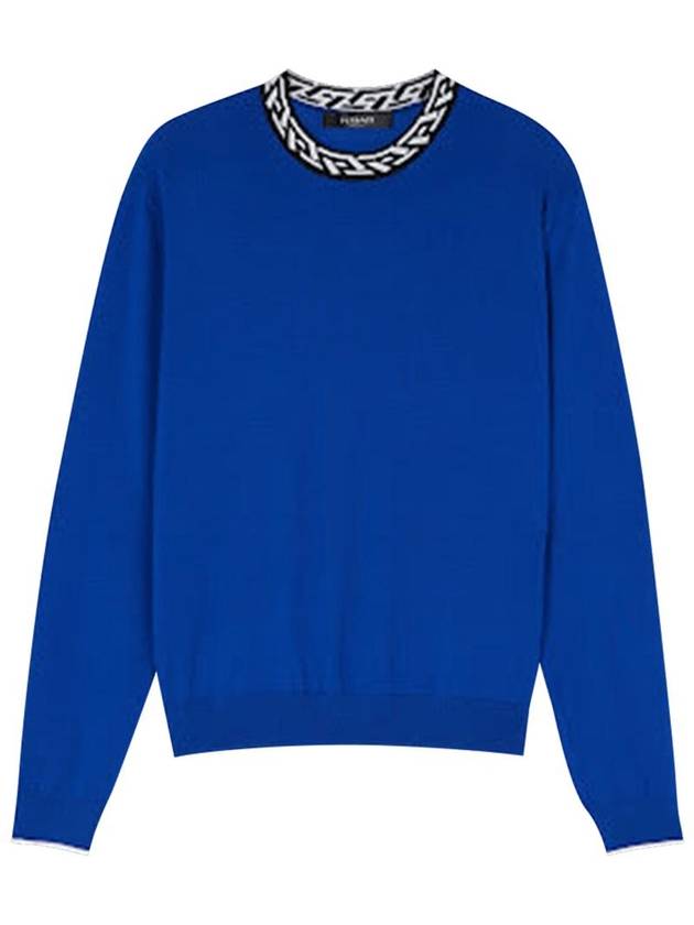 Men's Grica Wool Sweatshirt Blue - VERSACE - BALAAN 2