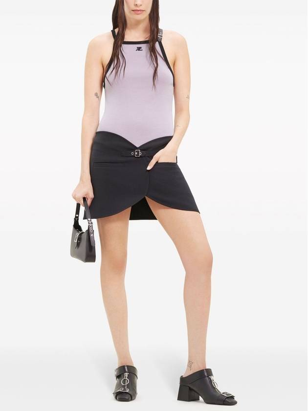 Buckle Contrast Sleeveless Smoke Grey - COURREGES - BALAAN 3