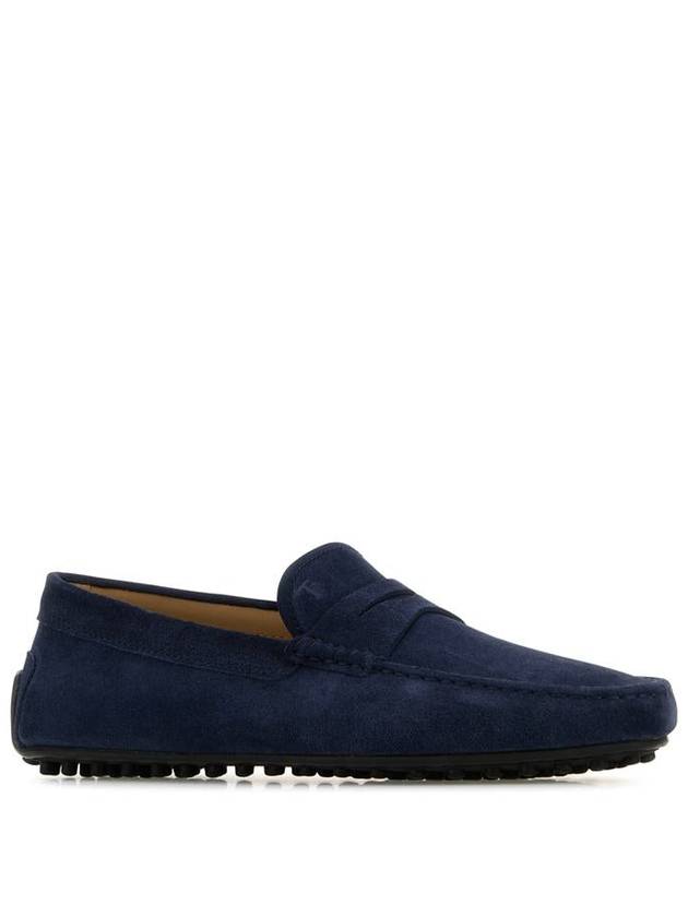 Men's City Gomino Suede Driving Shoes Navy - TOD'S - BALAAN 3