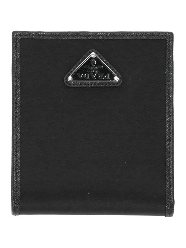 Triangle Logo Re-Nylon Half Wallet Black - PRADA - BALAAN 2