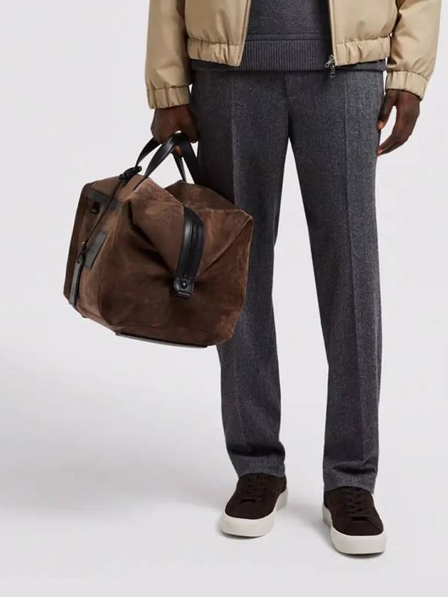 Wool Blend Straight Pants Dark Grey - MONCLER - BALAAN 3