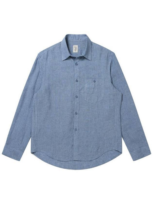 Chambray long sleeve shirt blue - SOLEW - BALAAN 1