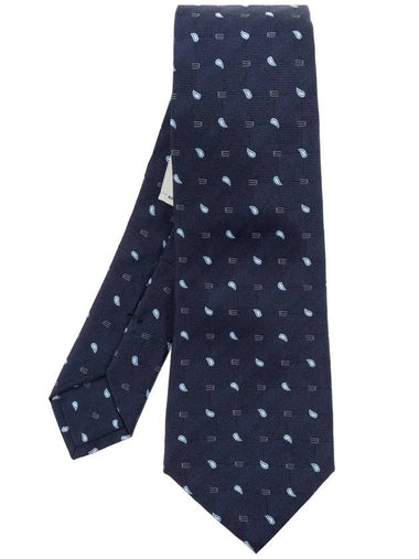 Etro Silk Tie, Men's, Navy Blue - ETRO - BALAAN 1