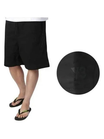 Classic Terry Logo Cotton Shorts Black - Y-3 - BALAAN 2