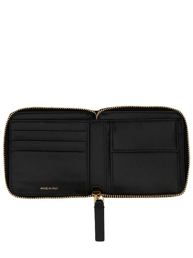 Logo Square Zip Round Half Wallet Black - MARNI - BALAAN 5