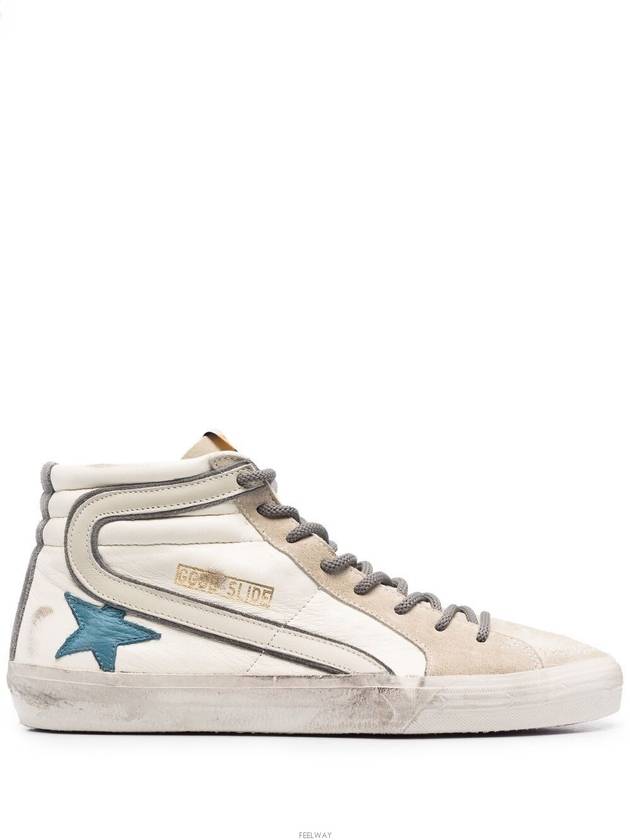 Distressed Leather High Top Sneakers White - GOLDEN GOOSE - BALAAN 2