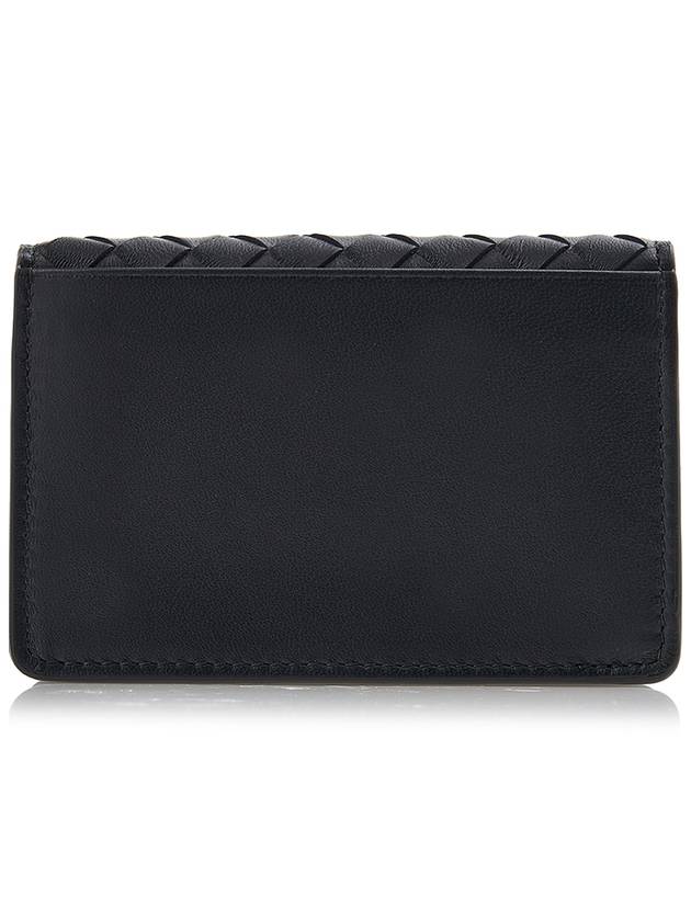 Intrecciato Leather Card Wallet Black - BOTTEGA VENETA - BALAAN 4