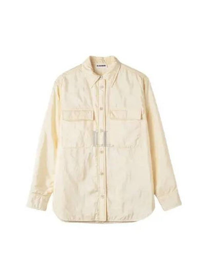 Women's Overshirt Long Sleeve Shirt Pastel Yellow - JIL SANDER - BALAAN 2