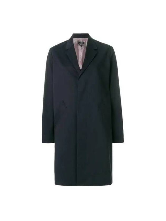 Blazer Long Single Coat Dark Navy - A.P.C. - BALAAN 2