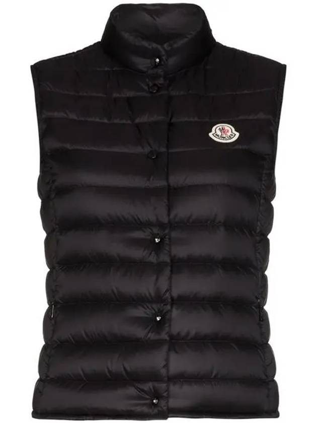 Women's Liane Logo Patch Padded Vest Black - MONCLER - BALAAN 2