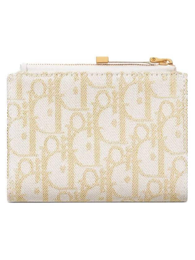 30 Montaigne Dahlia Half Wallet Gold Ivory - DIOR - BALAAN 6