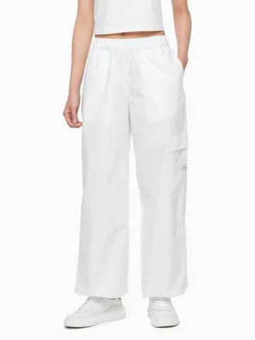 Jeans Cotton Utility Straight Pants White - CALVIN KLEIN - BALAAN 1