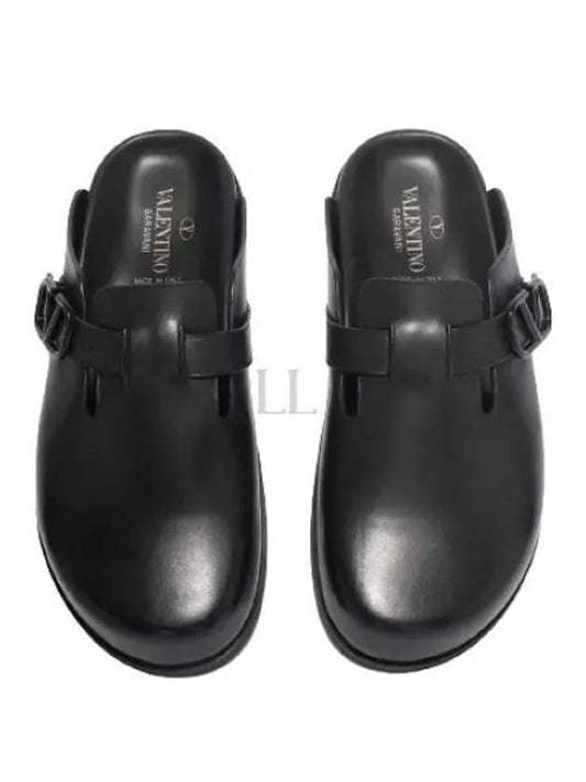 V-logo leather bloafer mules - VALENTINO - BALAAN 2