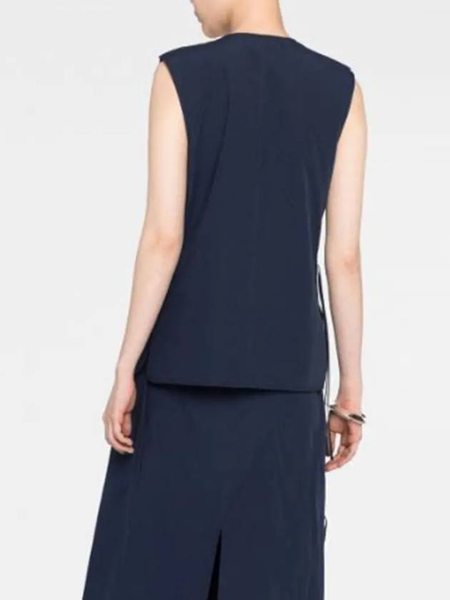 Asymmetric Layered Sleeveless Top Navy - LEMAIRE - BALAAN 5