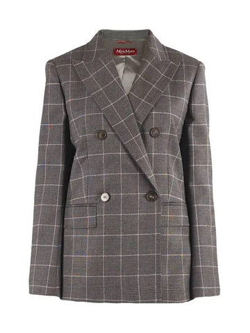 22FW COLIMBO Check Wool Blazer Gray 60460223 003 - MAX MARA - BALAAN 1