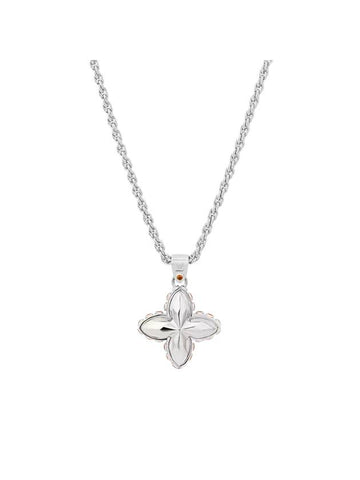 LV Flower Studs Pendant Necklace Silver - LOUIS VUITTON - BALAAN 1