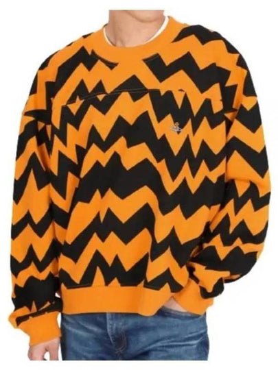 Fresh Crew Neck Cotton Sweatshirt Zig Zag - VIVIENNE WESTWOOD - BALAAN 2