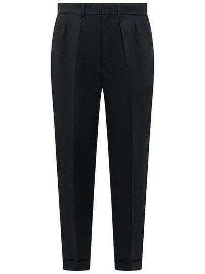 Cotton Satin Slacks Navy - TOM FORD - BALAAN 2