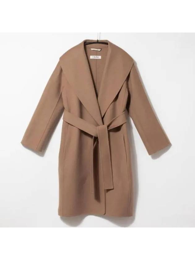 Messi Belt Wool Single Coat Brown - MAX MARA - BALAAN 2