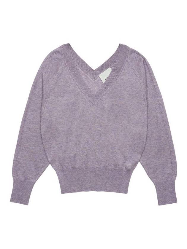 Milane Jumper V-Neck Knit Top Lilac - ISABEL MARANT - BALAAN 2