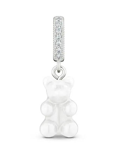 Nostalgia Bear Fave Connector Pendant Silver Powder - CRYSTAL HAZE - BALAAN 2