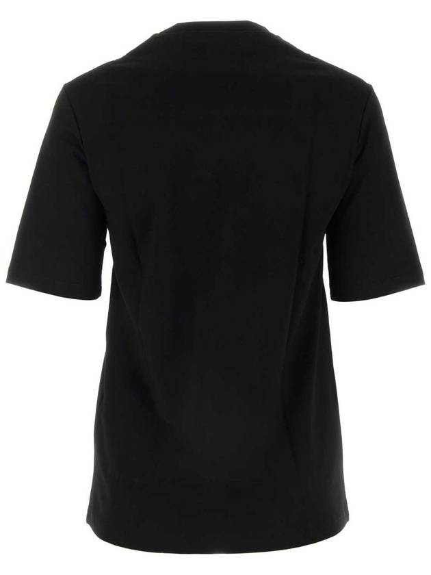 Crew Neck Cotton Short Sleeve T-shirt Black - JIL SANDER - BALAAN 4