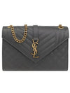 Mix Matelasse Leather Shoulder Bag Grey - SAINT LAURENT - BALAAN 1