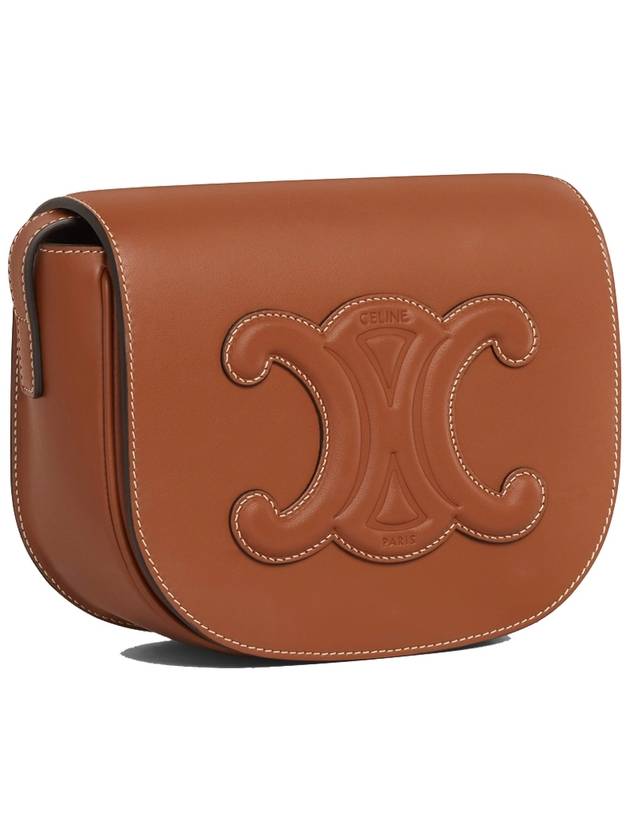 Folco Cuir Triomphe Calfskin Cross Bag Tan - CELINE - BALAAN 4