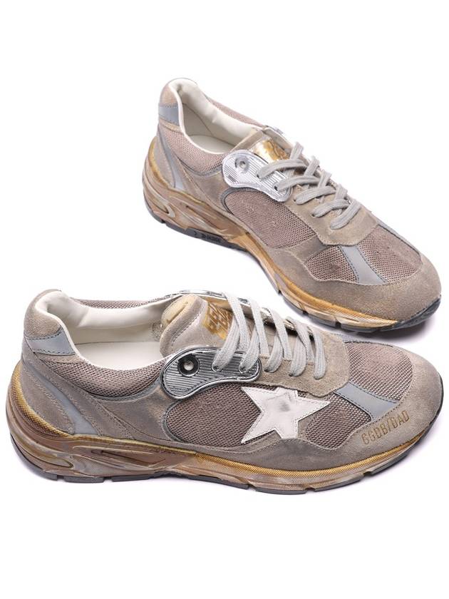 Mesh and Suede Dad-Star Sneakers White Dove Grey - GOLDEN GOOSE - BALAAN 6