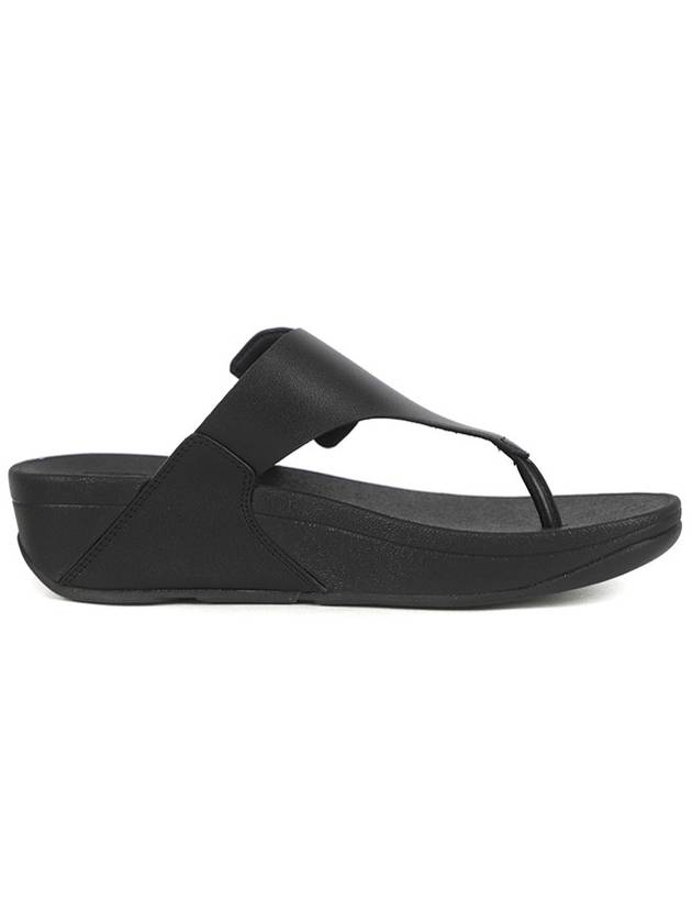 Lulu Covered Buckle Leather Toe Post Flip Flop Black - FITFLOP - BALAAN 1