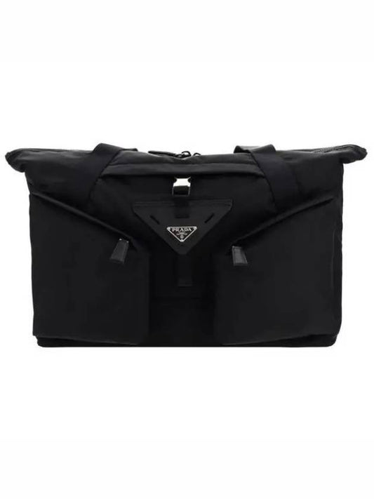 Re-Nylon Leather Travel Tote Bag Black - PRADA - BALAAN 2