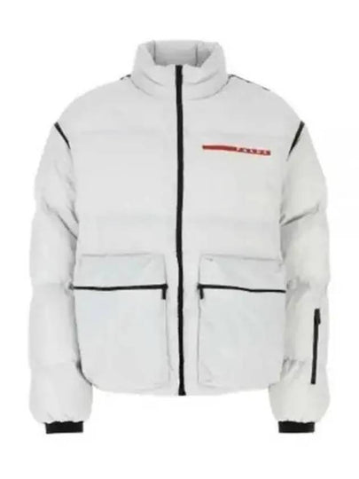 Logo Nylon Convertible Down Padded Jacket White - PRADA - BALAAN 2