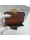 Triomphe Canvas Flap Card Holder Tan Brown - CELINE - BALAAN 8