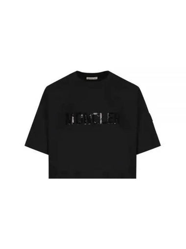 24 8C00031 89AJU 999 Logo Short Sleeve T Shirt - MONCLER - BALAAN 1