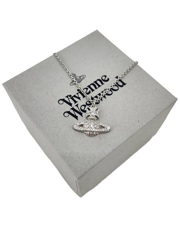 Carmella Bath Relief Pendant Necklace Platinum White - VIVIENNE WESTWOOD - BALAAN 4