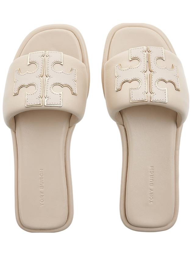 Double T Slide Slippers Beige - TORY BURCH - BALAAN 7