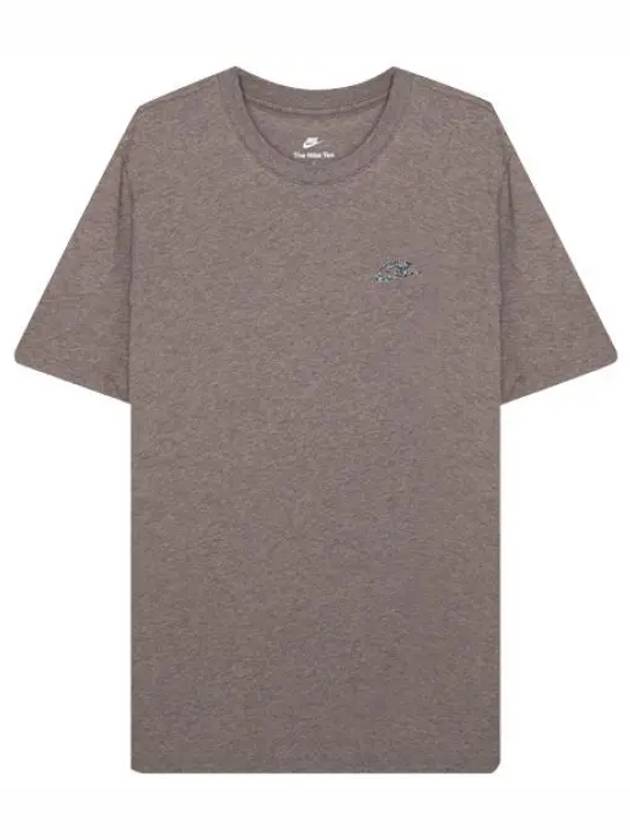 NSW Sustainability Club Cotton Short Sleeve T-Shirt Brown - NIKE - BALAAN 2