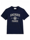 Varsity Logo Short Sleeve T-Shirt Navy - AMI - BALAAN 2