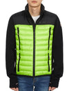 Grenoble Logo Patch Funnel Zip-Up Jacket Black Green - MONCLER - BALAAN 3