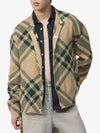 Check Pattern Intarsia Knit Cardigan Green - BURBERRY - BALAAN 2