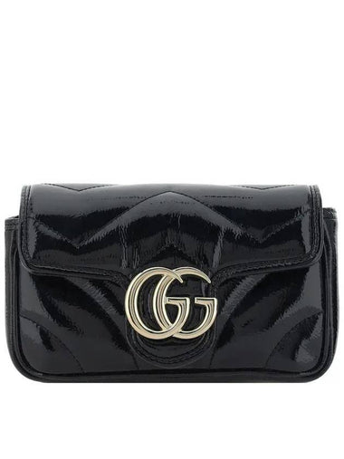 GG Marmont Super Mini Cross Bag Black - GUCCI - BALAAN 1