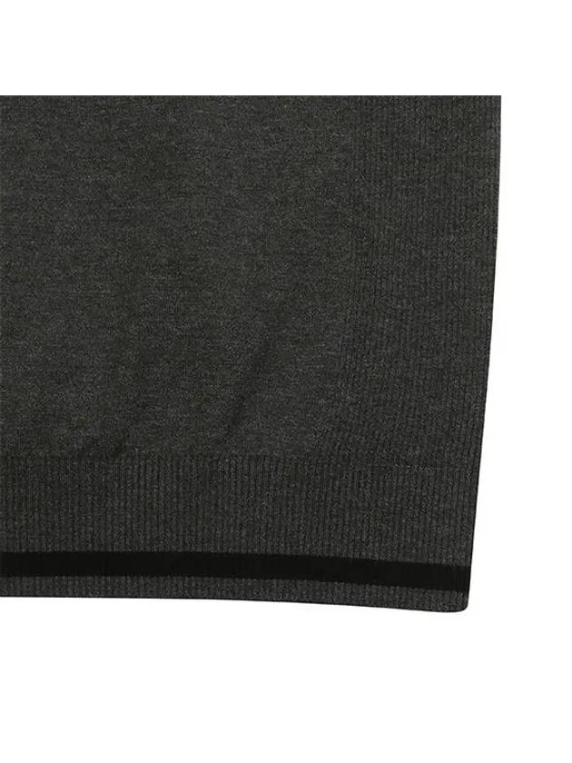 Men s Naglan color matching sleeve point half zip up knit 2302GXKR GREY - BLACK&WHITE - BALAAN 4