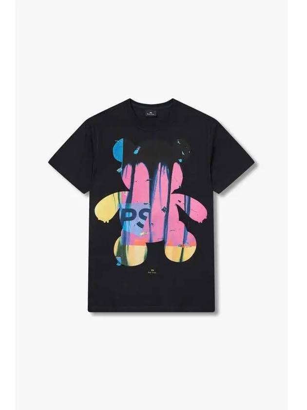 PS Teddy Graphic Slim T Shirt Black - PAUL SMITH - BALAAN 1