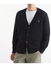 NM00506KT1006 Foxhead Wool Cardigan Black - MAISON KITSUNE - BALAAN 3