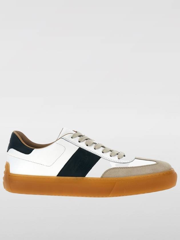 Calfskin Leather Low Top Sneakers White Green - TOD'S - BALAAN 2