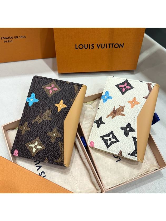 Louis Vuitton Wallet Tyler Monogram Cowhide Leather Pocket Card Holder Ivory - CHANEL - BALAAN 3