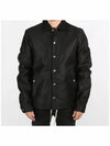 Woven Padded Snapfront Shirt Jacket Black - RICK OWENS - BALAAN 3