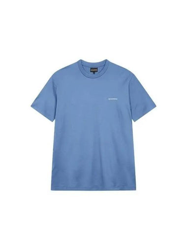 Men s Mini Logo Graphic T Shirt Sky Blue 271426 - EMPORIO ARMANI - BALAAN 1